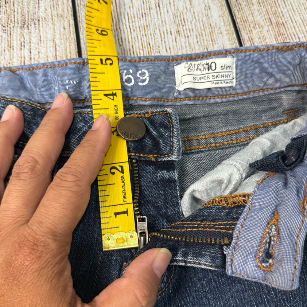 Pre-Loved Old Navy Gap Kids 1969 Girls Super Skinny Blue Jeans 10 Slim - Picture 8 of 12